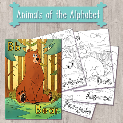 Animals of the Alphabet Coloring pages