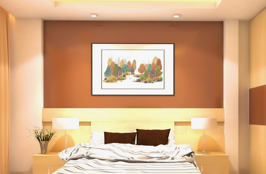 Autumn Forest Satin Poster